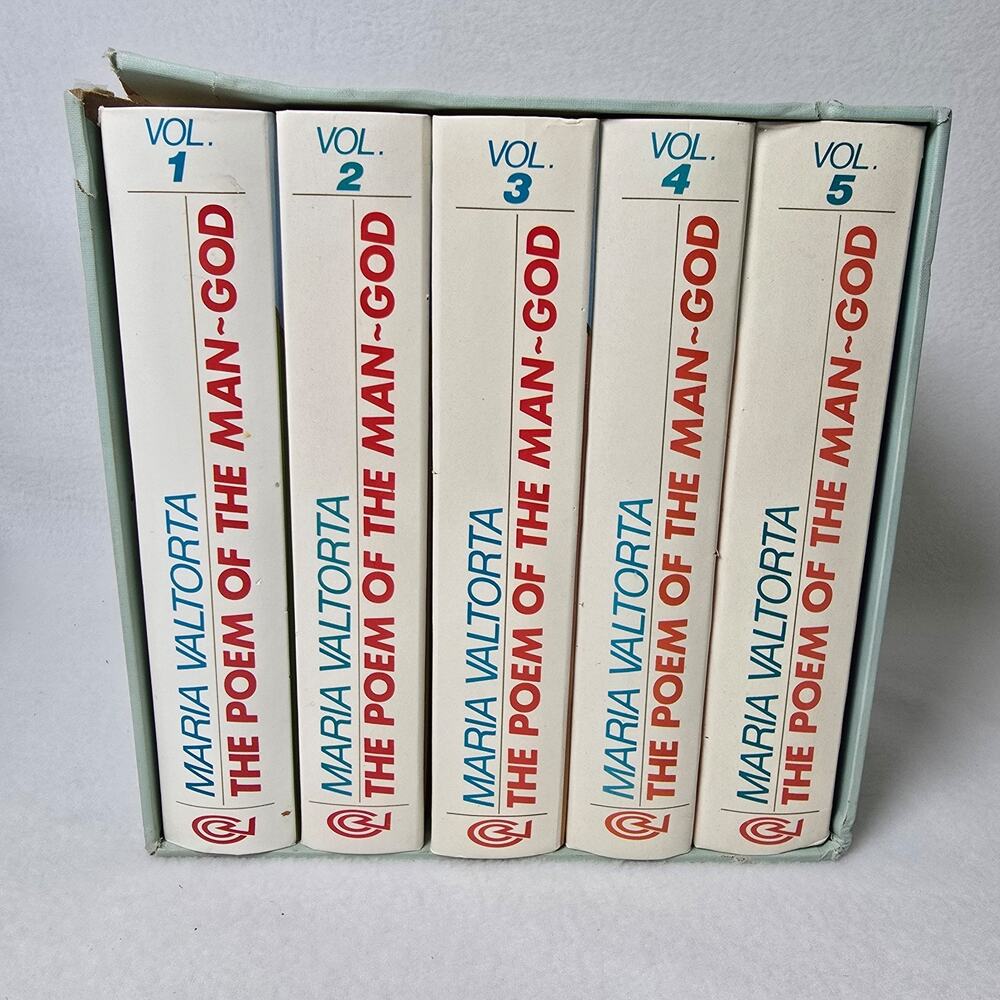 The Poem of the Man-God by Maria Valtorta Complete 5 Book Set 80s 90s Printings
